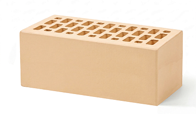 Картинка Кирпич - Облицовочный кирпич Облицовочный Полуторный : М-150 размером 120x250x88. Цвет желтый, производство Терекс кирпичный завод 