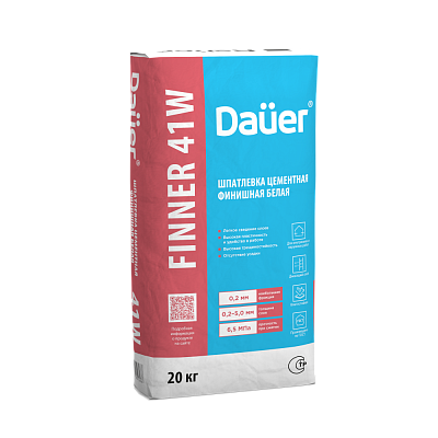 Dauer Finner® 41 W Шпатлевка цементная финишная белая