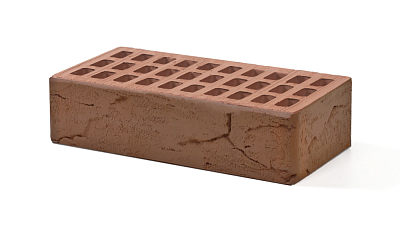 Картинка Кирпич - Облицовочный кирпич Облицовочный Одинарный : М-150 размером 120x250x65. Цвет коричневый, производство Воротынский кирпичный завод 