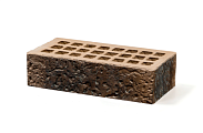 Кирпич - Облицовочный кирпич Облицовочный пустотелый : М-150 размером 120x250x65. Цвет коричневый, производство Губский кирпичный завод 