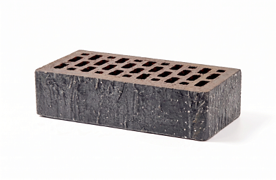 Картинка Кирпич - Облицовочный кирпич Облицовочный Одинарный : М-200 размером 120x250x65. Цвет черный, производство Терекс кирпичный завод 